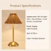 JL's new rattan woven metal touch night light with three-tone light Item Picture